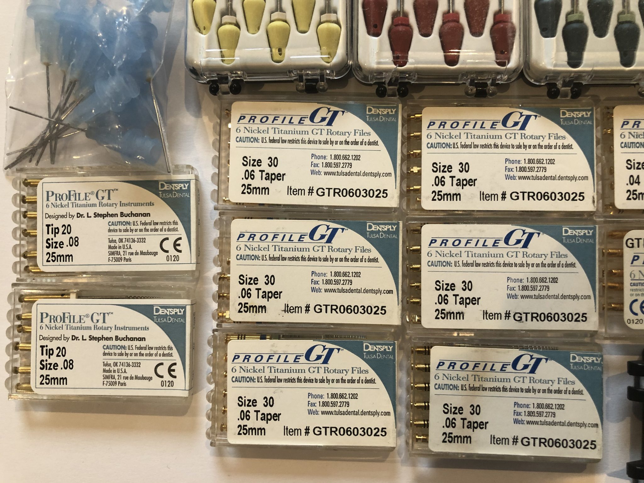 ProSystem GT Hand+ ProFile GT Rotary Endodontic Files + Obturators LOT2