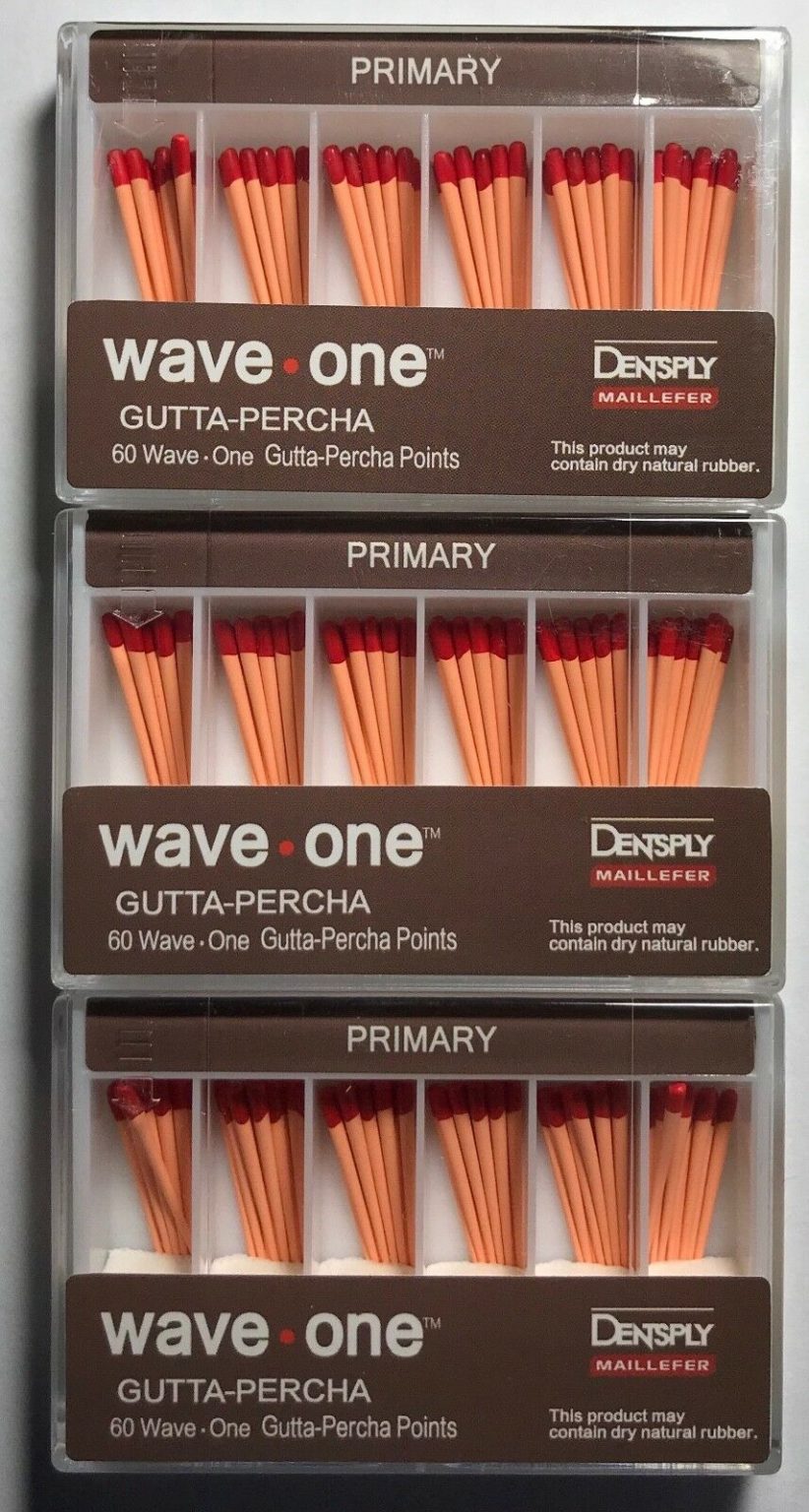 WaveOne 3 Packs Dental Endodontic Dentsply Gutta Percha Points Primary