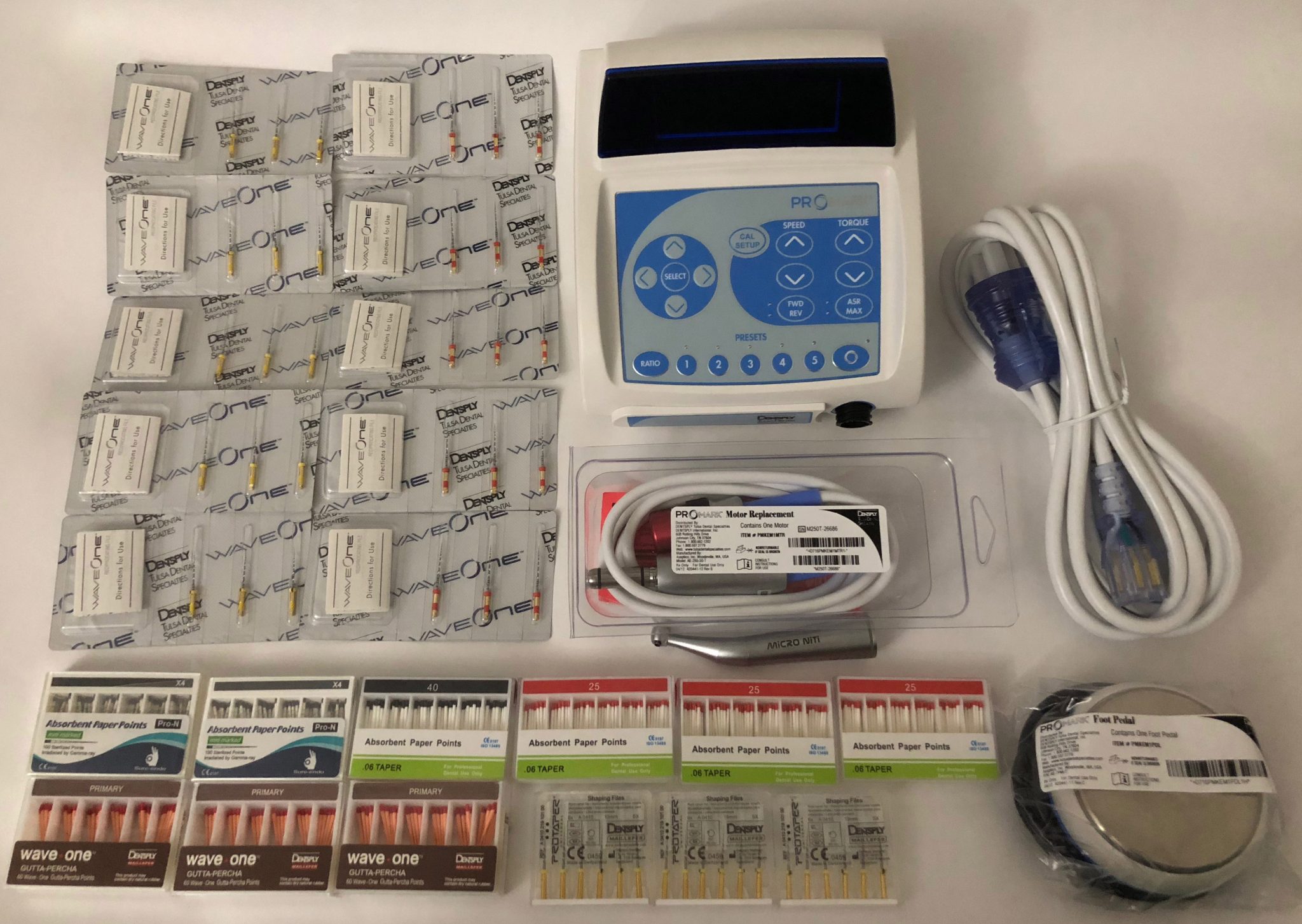 ProMark Endo Motor With Hand Piece With 1Y Warranty, 30 WaveOne Gold